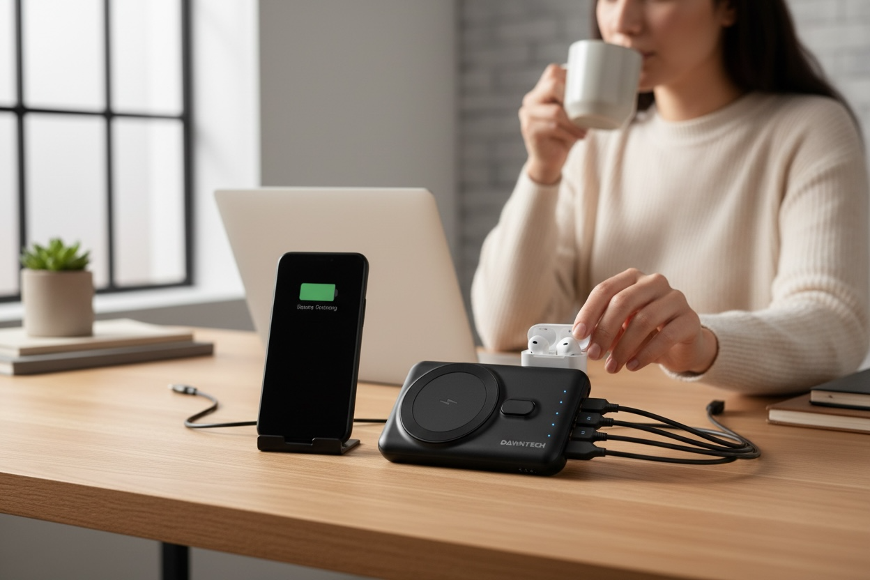 16800mAh Magnetic Wireless Power Bank - Fast Charge with LED Display (New, Sealed)