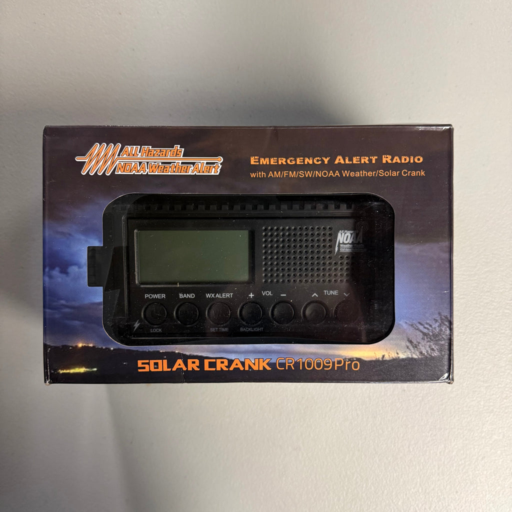 Emergency Alert Radio - NOAA Weather Radio with Solar Crank & Phone Charger (Open Box, Like New)