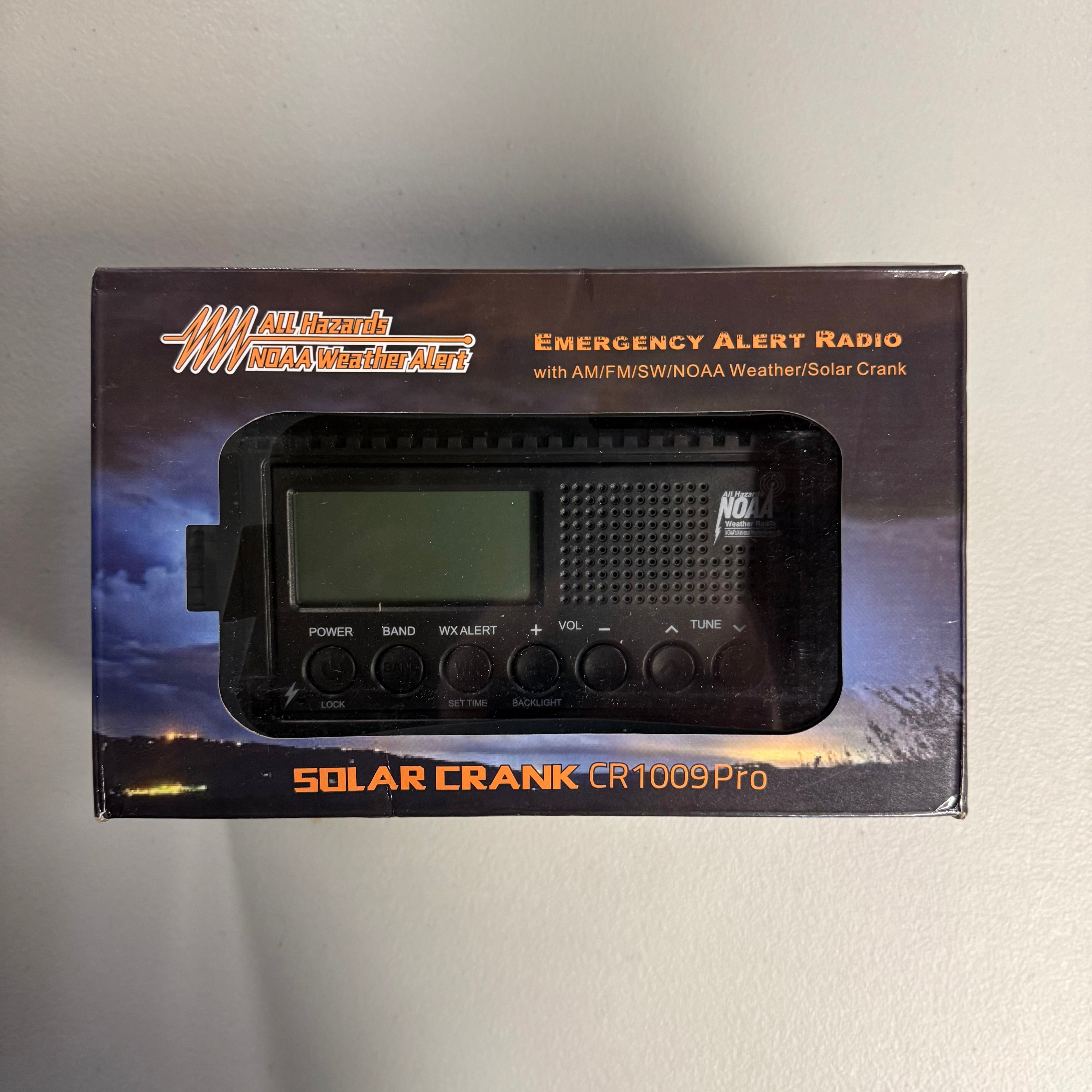Emergency Alert Radio - NOAA Weather Radio with Solar Crank & Phone Charger (Open Box, Like New)