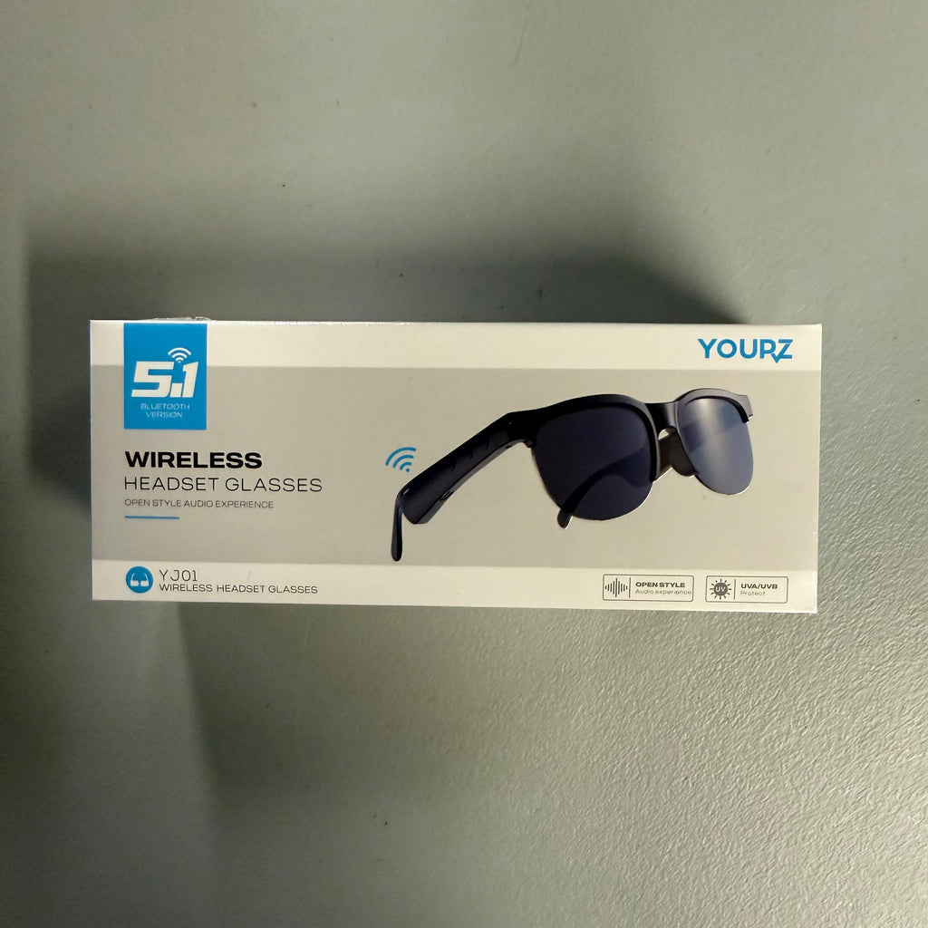 YOURZ YJ01 Wireless Headset Glasses - Bluetooth 5.1 Audio Sunglasses (New)