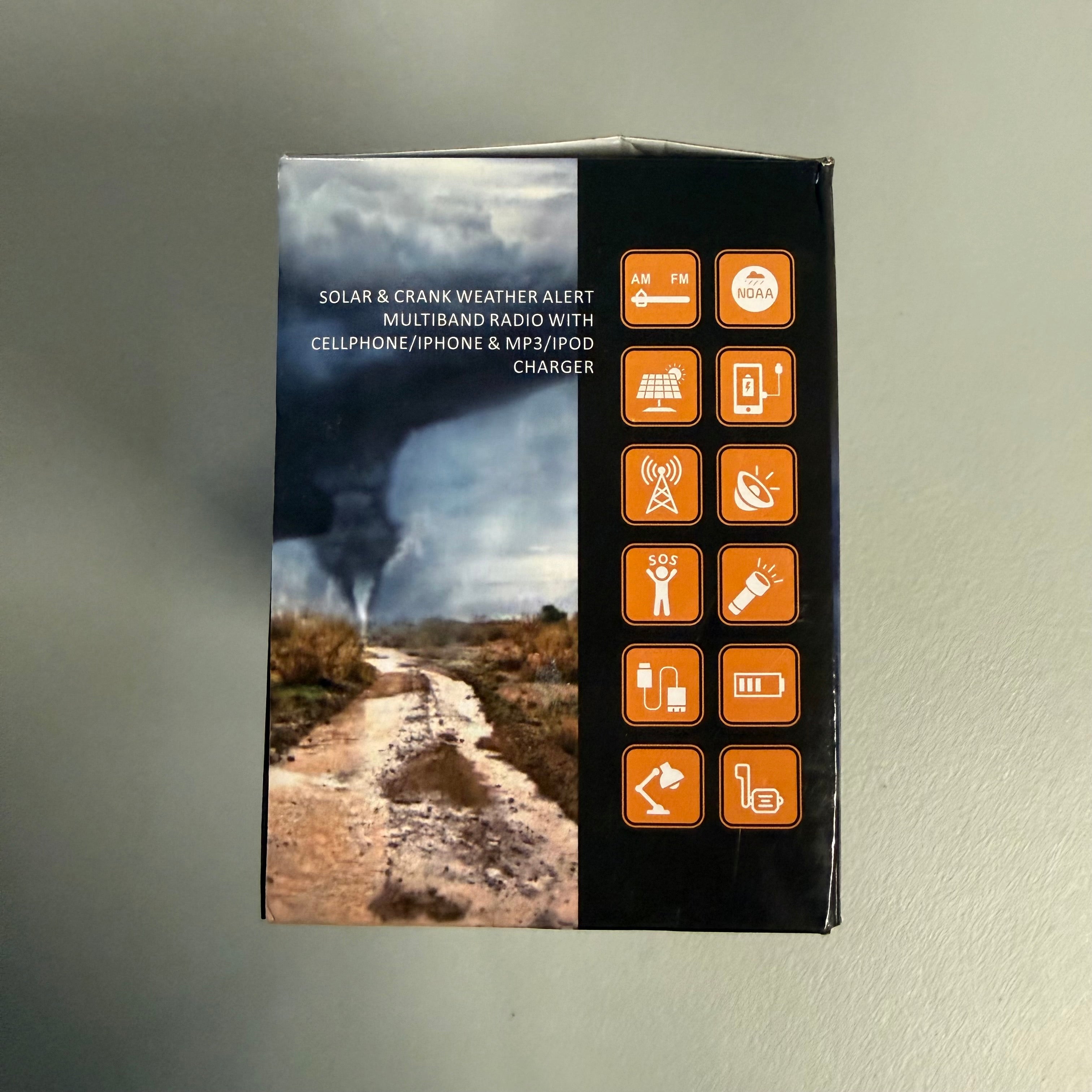 Emergency Alert Radio - NOAA Weather Radio with Solar Crank & Phone Charger (Open Box, Like New)