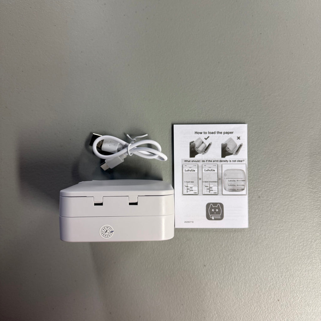 Portable Mini Bluetooth Thermal Printer - Inkless Photo & Label Printer (Open Box Like New)