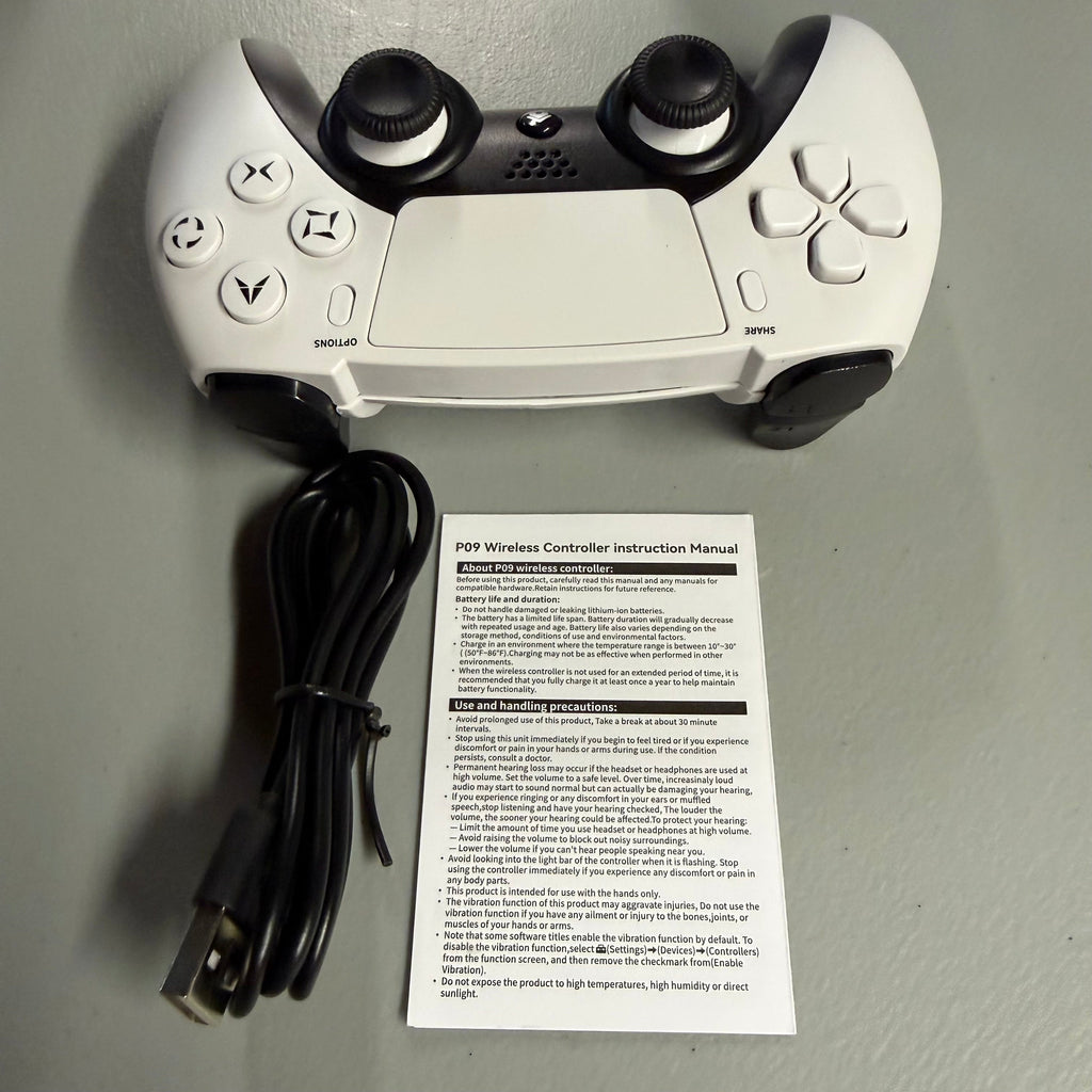 P09 Wireless Game Controller - White (Open Box - Like New)