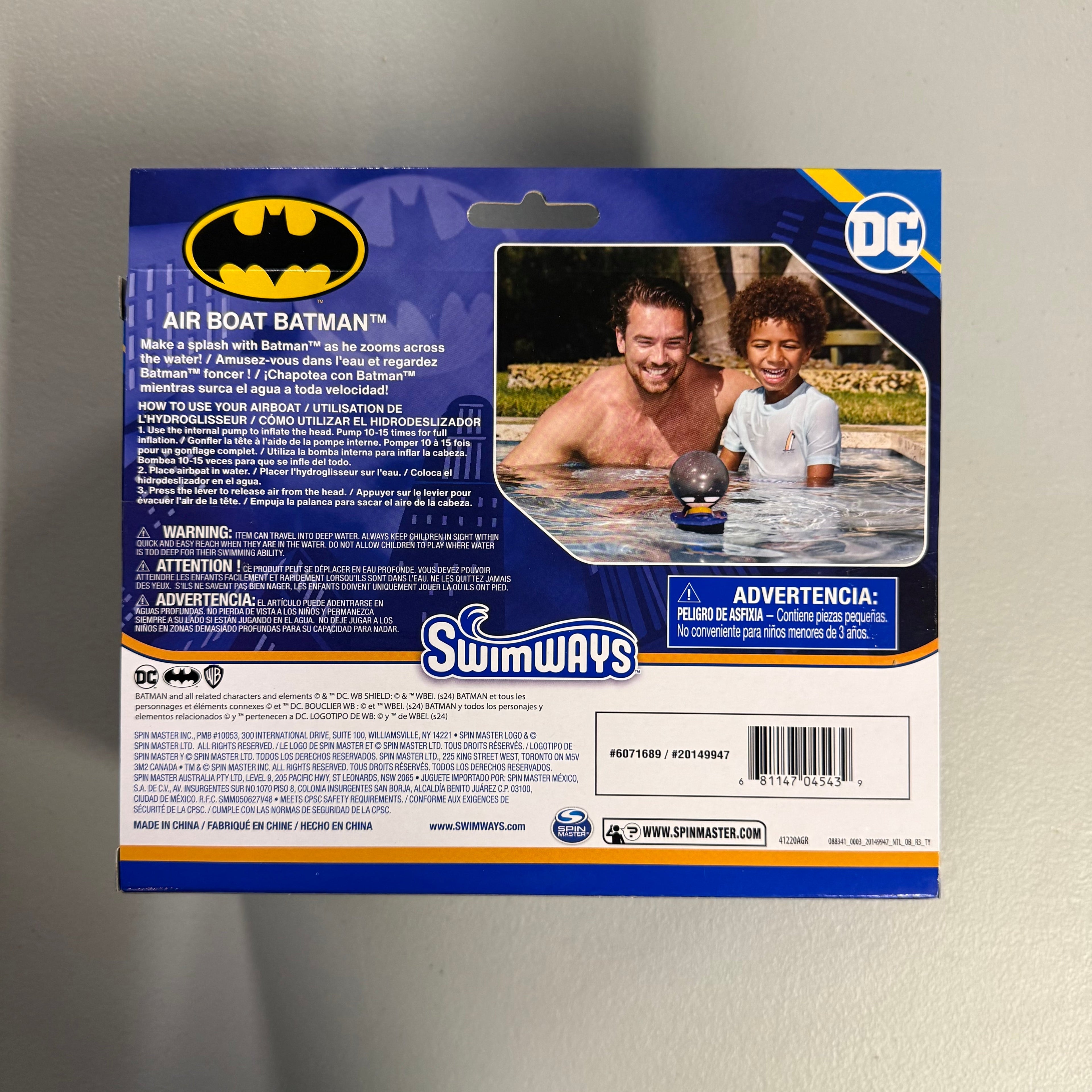 DC Batman SwimWays Air Boat - Pool Toy