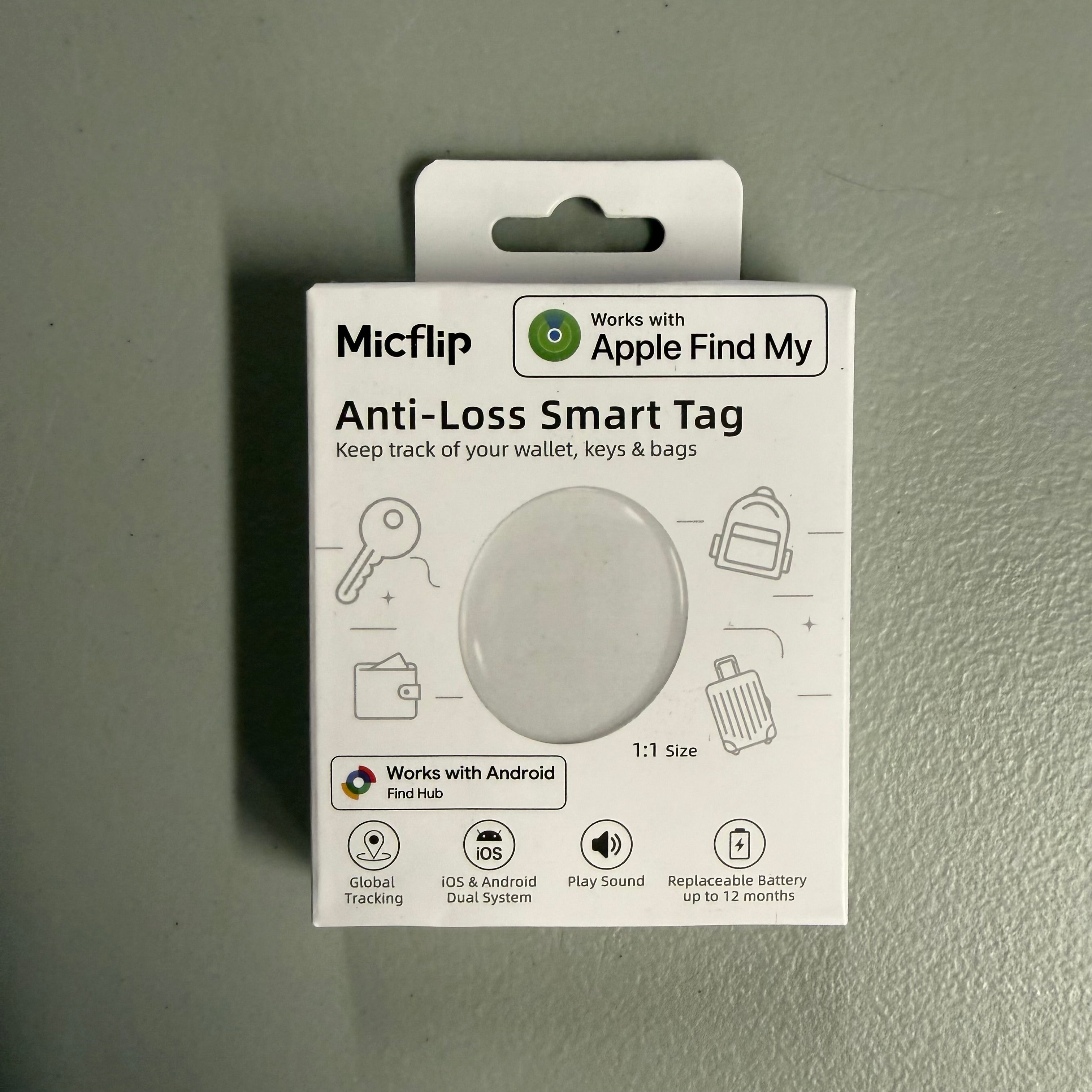 Micflip Anti-Loss Smart Tag - White (Open Box Like New)