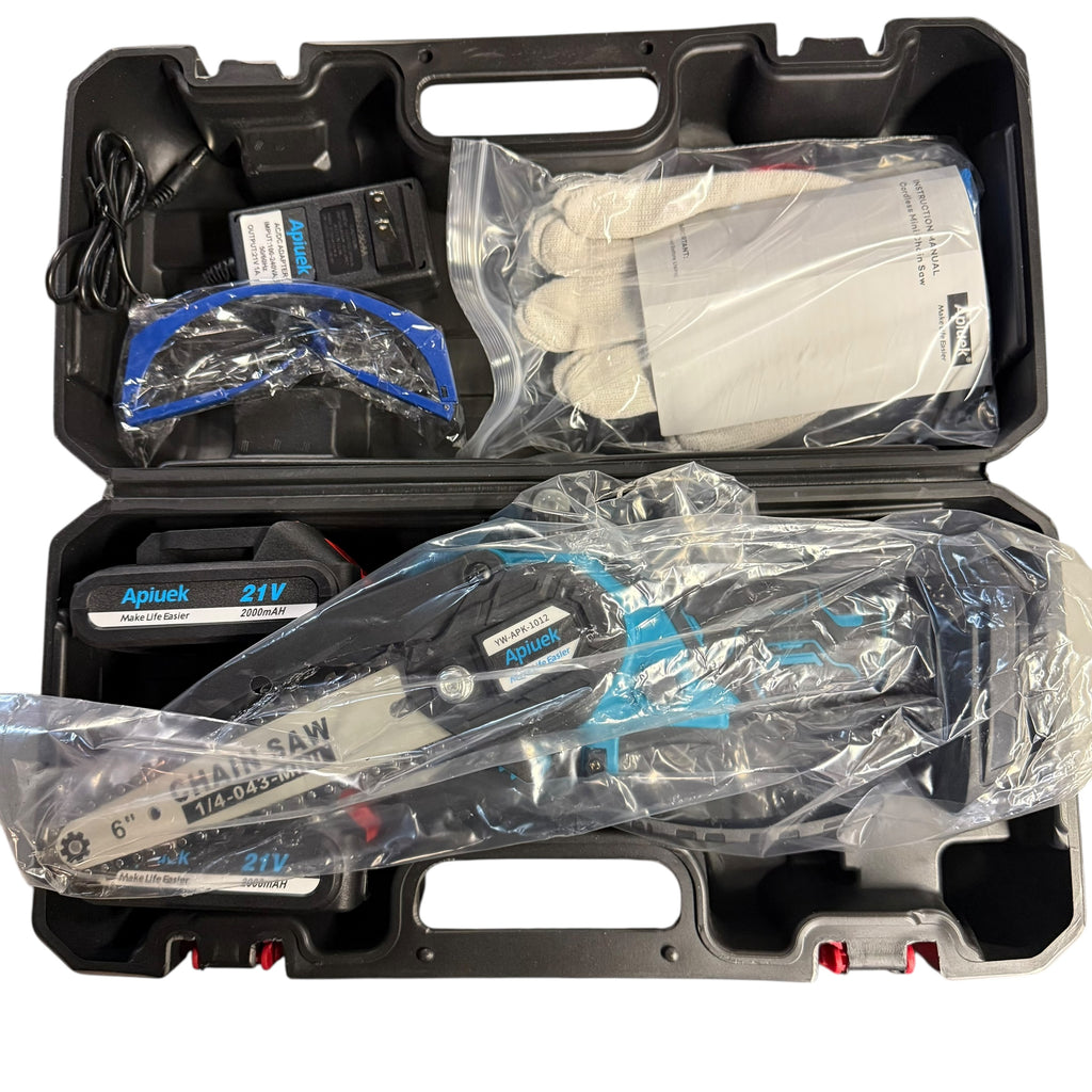 Apiuek 6" Mini Chainsaw - 21V Cordless - Open Box Like New