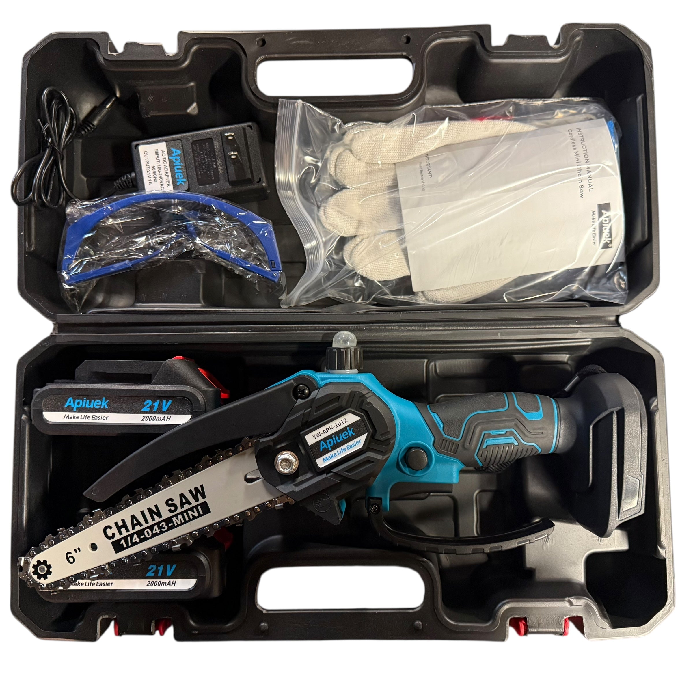 Apiuek 6" Mini Chainsaw - 21V Cordless - Open Box Like New