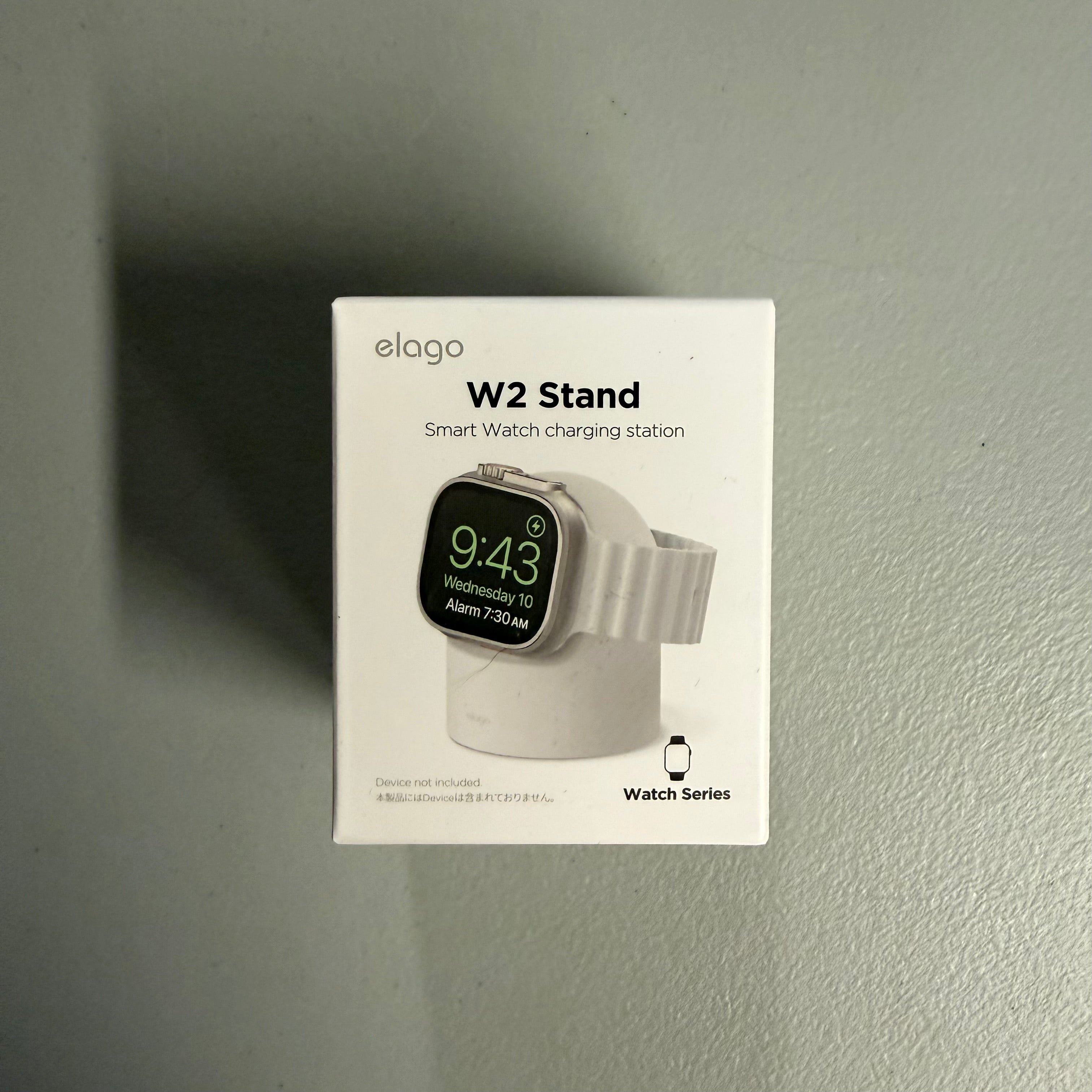 Elago W2 Stand Apple Watch Charging Station - White (Open Box Like New)