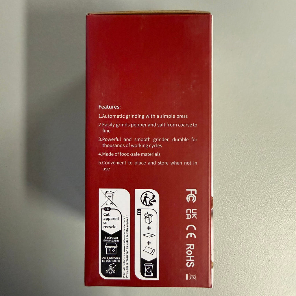 Electric Salt and Pepper Grinder Set - Battery Operated with Adjustable Coarseness & Stand (Brand New, Sealed)
