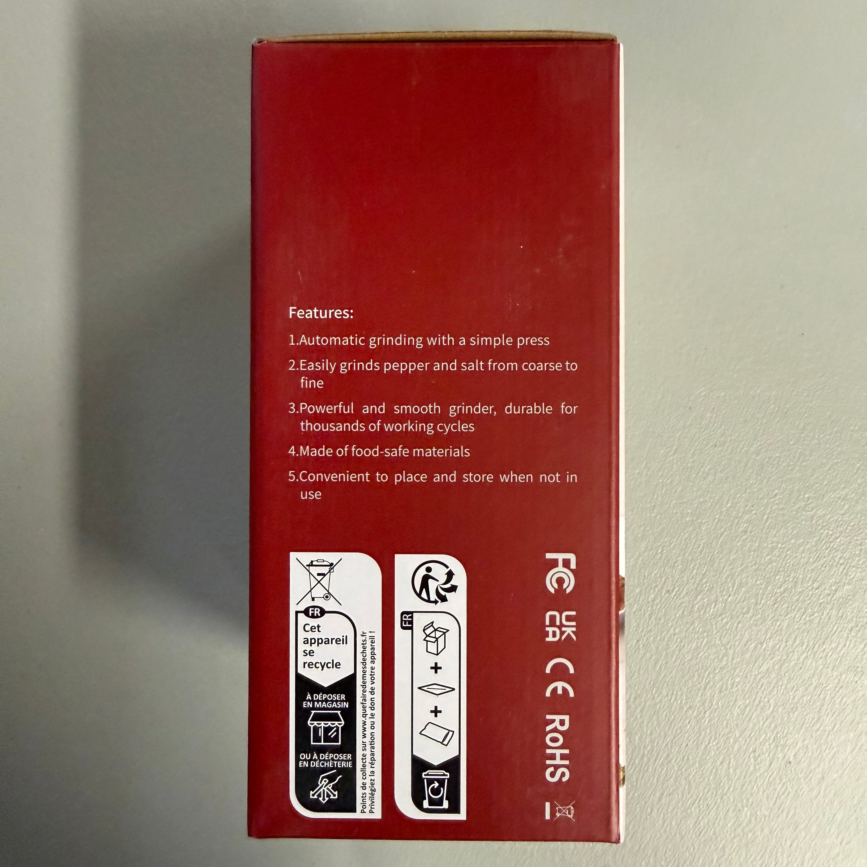 Electric Salt and Pepper Grinder Set - Battery Operated with Adjustable Coarseness & Stand (Brand New, Sealed)