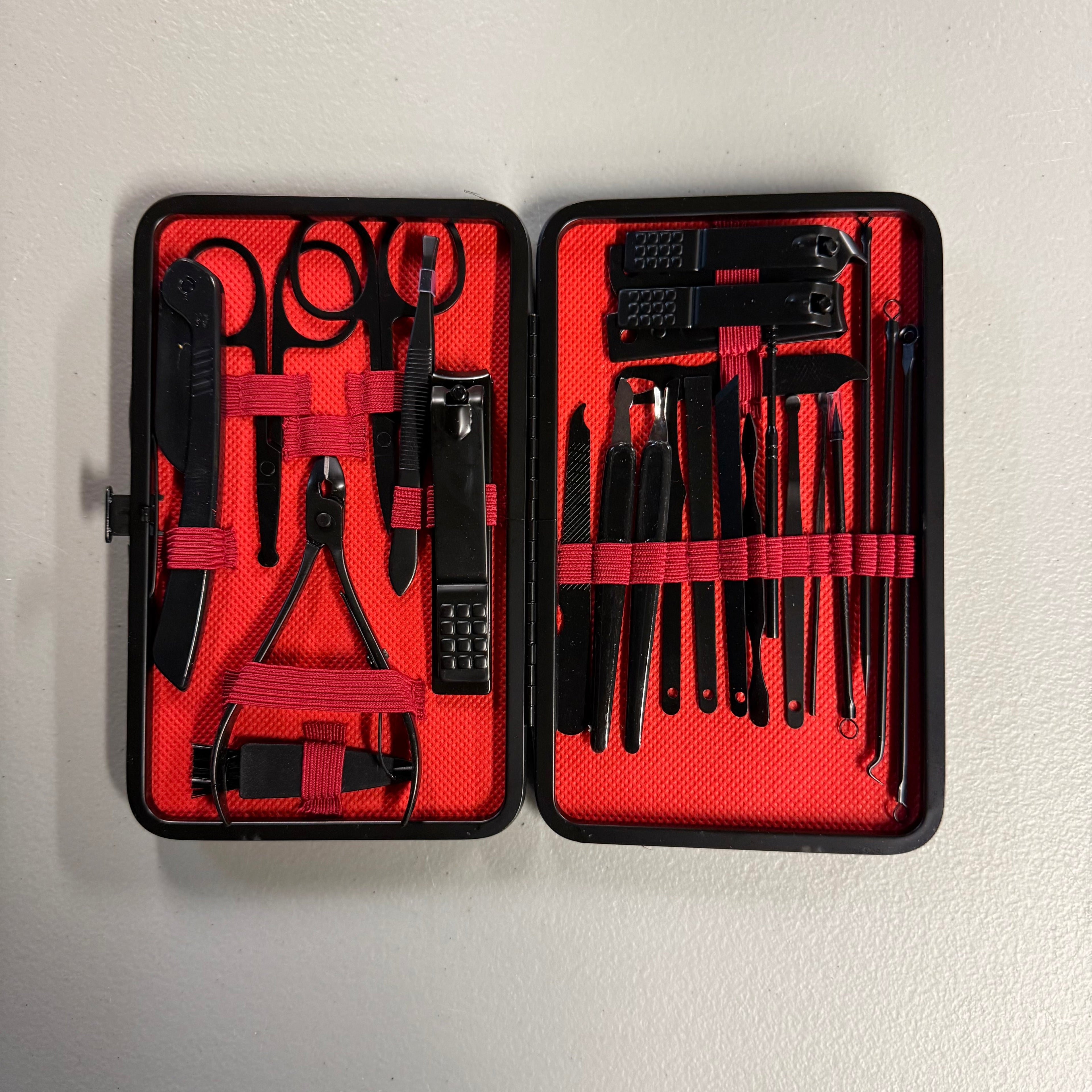 Professional Manicure Pedicure Set - 18-Piece Nail Care Kit with Travel Case (Open Box, Like New)