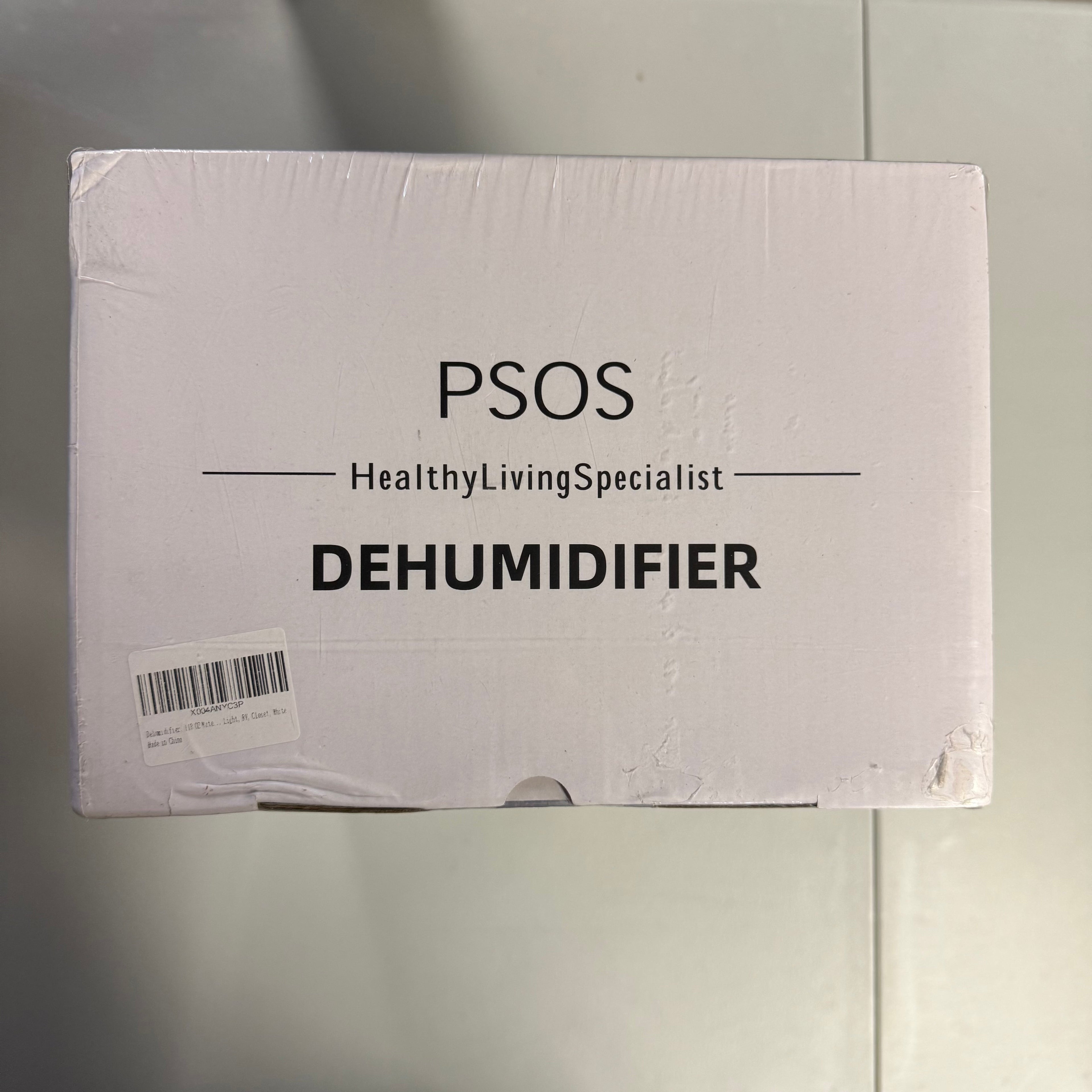 PSOS Dehumidifier 60W - Electric Home Dehumidifier with Colorful Lights - White