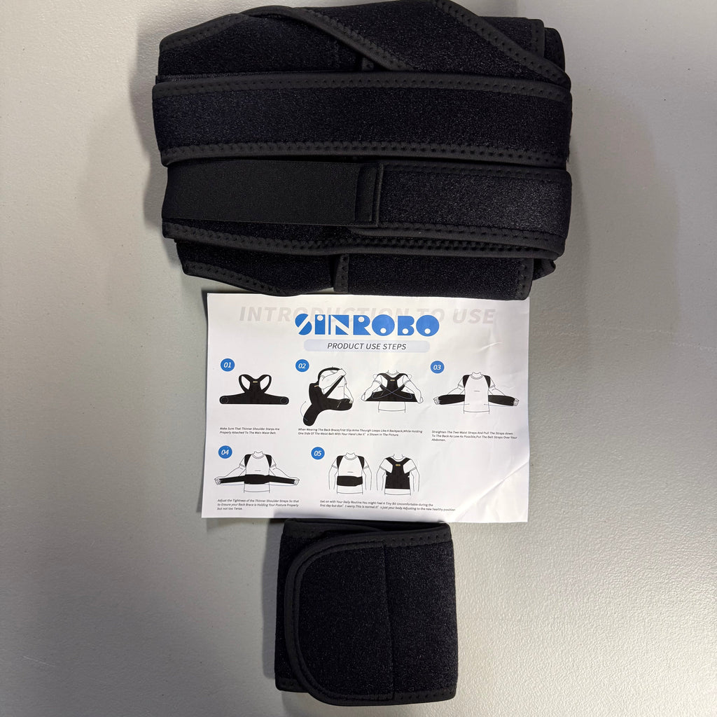 SINROBO Posture Corrector Back Brace - Size Average (Open Box, Like New)