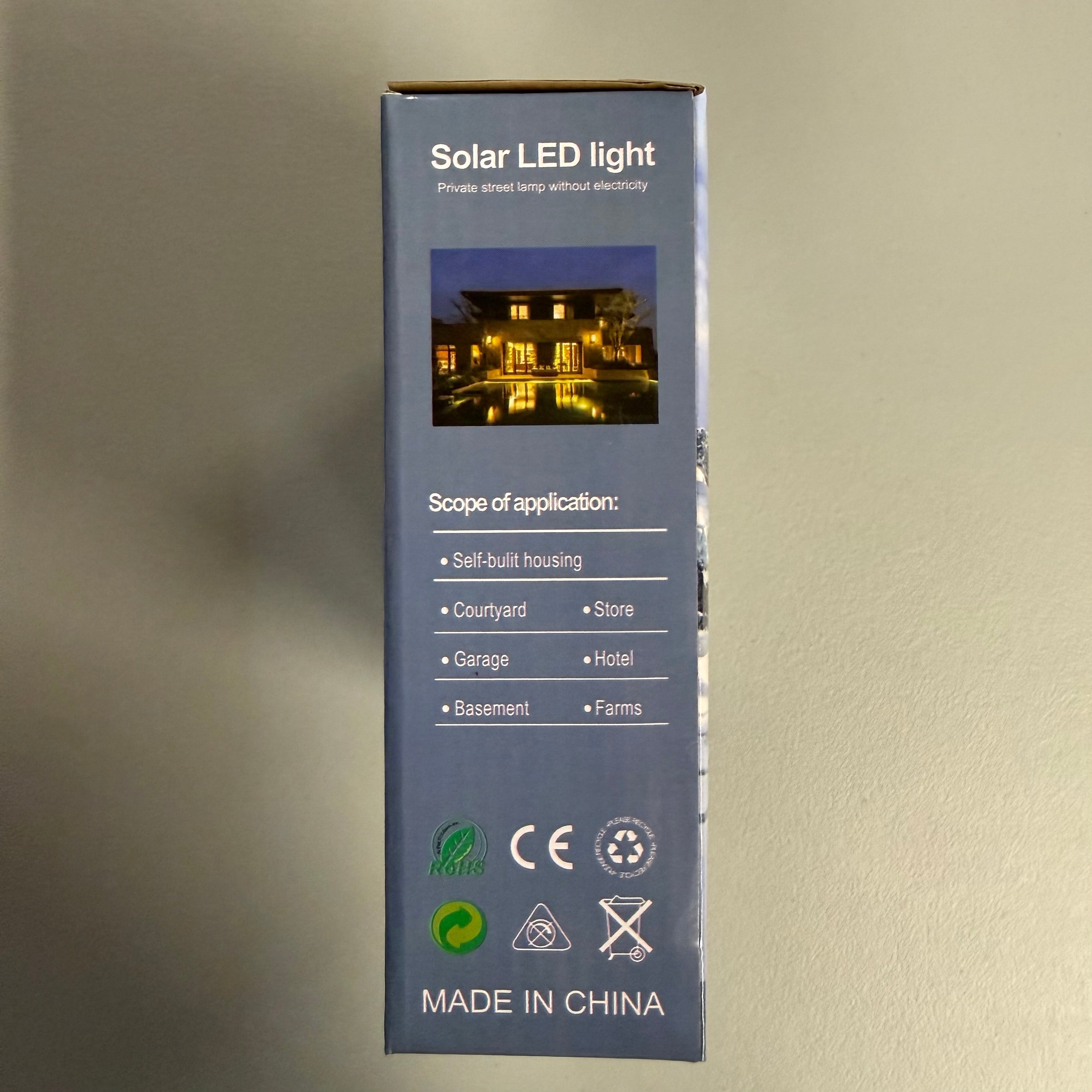 Solar LED Light - 300 LED Outdoor Street Lamp with USB Charging (Open Box, Like New)