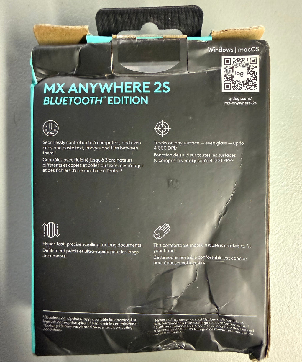 Logitech MX Anywhere 2S Bluetooth Mouse - Open Box Like New