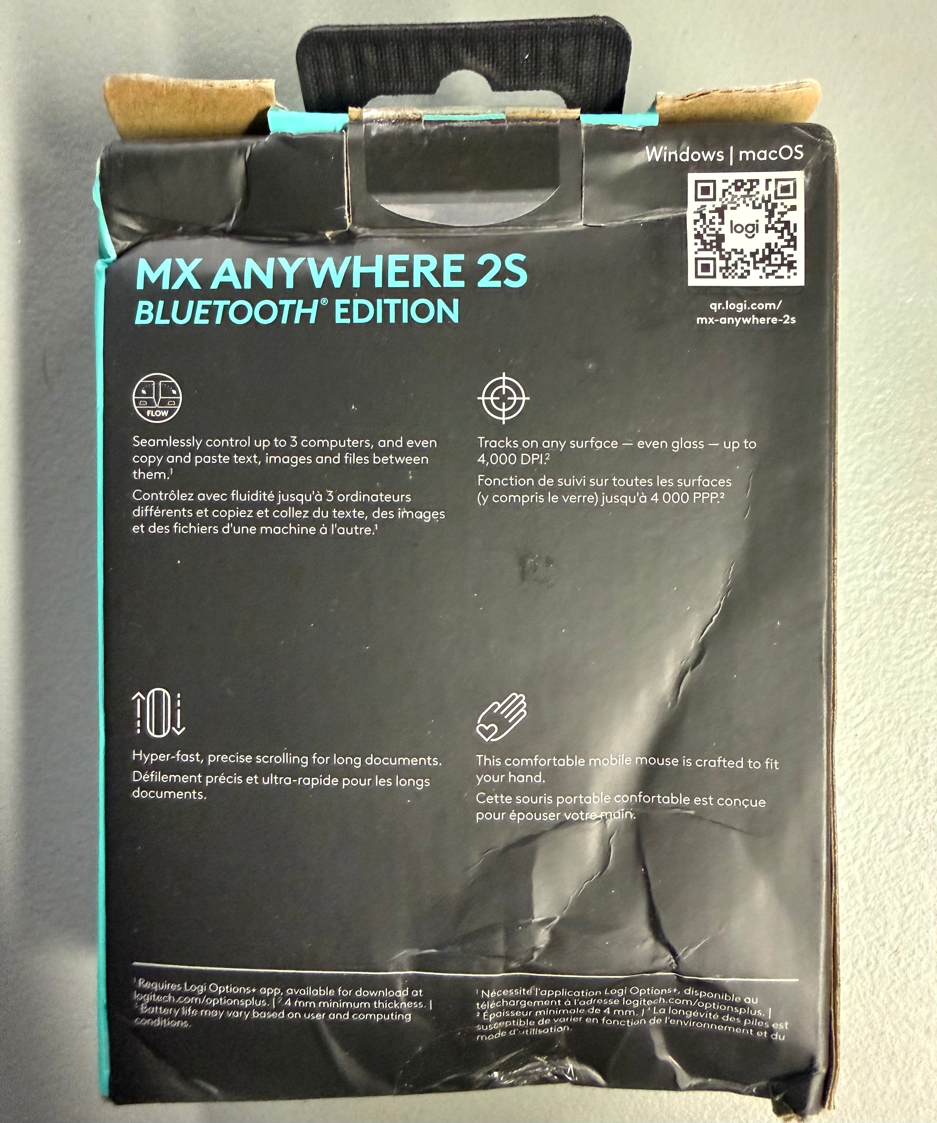 Logitech MX Anywhere 2S Bluetooth Mouse - Open Box Like New