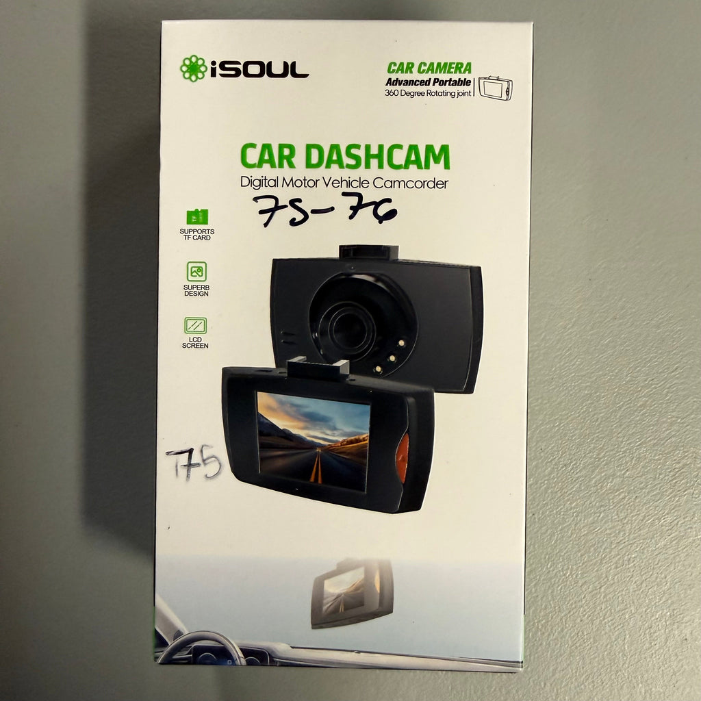 iSOUL Car Dash Cam - 2.7" LCD Digital Vehicle Camcorder with Night Vision & G-Sensor (Open Box/Like New)