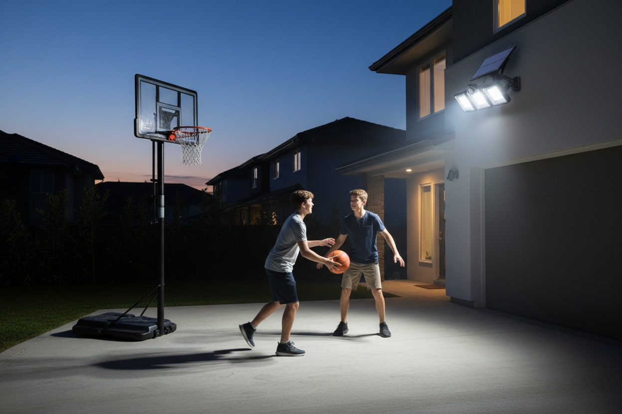 Solar Security Light 192 High Quality LED with Remote Control - 4 Head (Open Box)