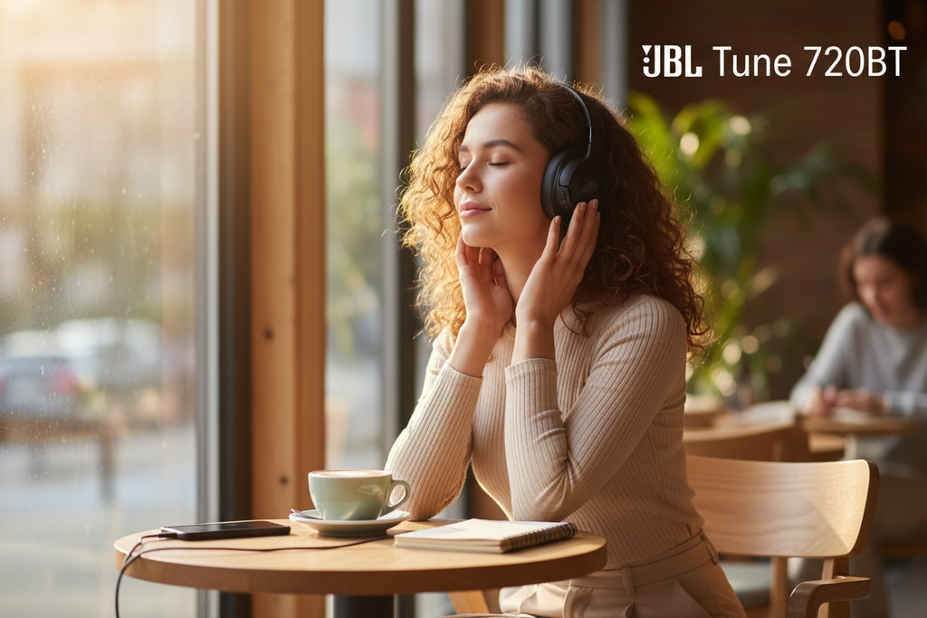 JBL Tune 720BT Wireless Over-Ear Headphones - Black