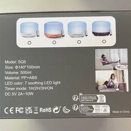 Aroma Diffuser - Essential Oil Diffuser with 7 LED Color Options & USB Power (500ml)