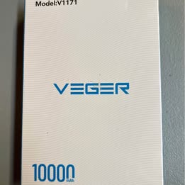 VEGER 10000mAh Power Bank - Portable Charger with Dual USB Ports (Model VT1171)