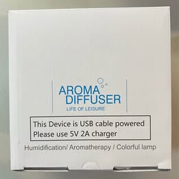 Aroma Diffuser - Essential Oil Diffuser with 7 LED Color Options & USB Power (500ml)