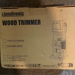 LiunxDromlc Wood Trimmer - 110V-127V 6.35mm Electric Hand Router Tool Kit with Carrying Case