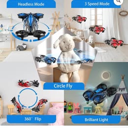 EC210 2-in-1 Drone - Headless Mode, 3-Speed, Circle Fly & Brilliant Light