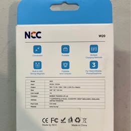 NCC 3-in-1 Multifunctional Wireless Charger - Foldable Portable Charging Station (Model W20)
