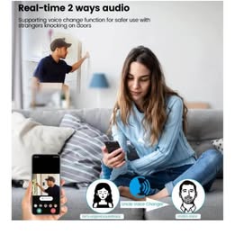 Mini Doorbell - Smart WiFi Video Doorbell Camera with HD, Two-Way Audio & Night Vision