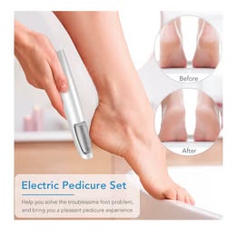 Electric Callus Remover for Feet - Rechargeable Pedicure Tool with 3 Speed Settings (1200 mAh)