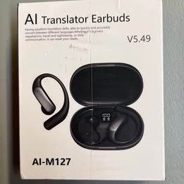AI Translator Earbuds - Wireless Bluetooth Earbuds with Real-Time Translation (Model AI-M127)