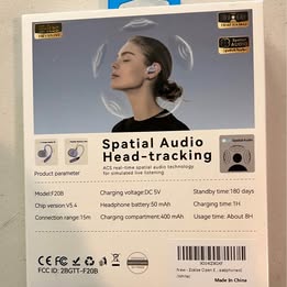 Open Wireless Headset - F20B True Wireless Earbuds with Spatial Audio & Head-Tracking