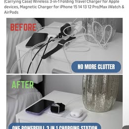 NCC 3-in-1 Multifunctional Wireless Charger - Foldable Portable Charging Station (Model W20)