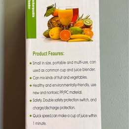 Portable Rechargeable Juice Blender - 380ml USB Rechargeable Smoothie Maker