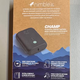 Nimble CHAMP Portable Charger - 10000mAh Eco-Friendly Power Bank with 72% Recycled Plastic