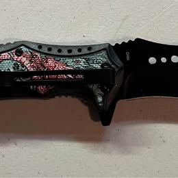 Tactical Folding Knife - Spring Assisted Pocket Knife with Decorative Handle Designs