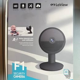LaView F1 Security Camera 4-Pack - 1080P HD WiFi Indoor Cameras with Night Vision & Motion Detection