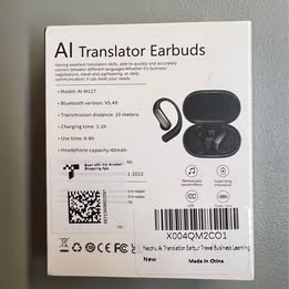 AI Translator Earbuds - Wireless Bluetooth Earbuds with Real-Time Translation (Model AI-M127)
