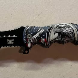Tactical Folding Knife - Spring Assisted Pocket Knife with Decorative Handle Designs