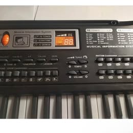 61-Key Electronic Keyboard - Musical Information System with Built-in Speakers & Stand