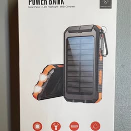 Solar Power Bank - Portable Solar Charger with Dual USB Ports & Carabiner