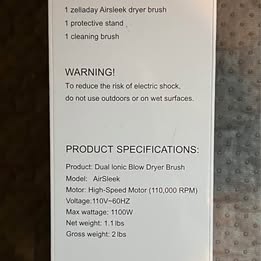 AirSleek Airbrush Dryer Brush - High-Speed Model ER-DRM Hair Styling Tool