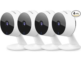 LaView F1 Security Camera 4-Pack - 1080P HD WiFi Indoor Cameras with Night Vision & Motion Detection