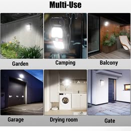 Solar Motion Sensor Security Light - 3-Head LED Outdoor Spotlight with PIR Detection