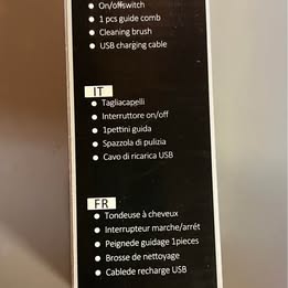 FC-20 Professional Hair Trimmer - Rechargeable Cordless Clipper with Guide Combs