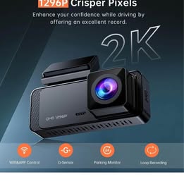 V300 Dash Camera - 2K HD Car Dashboard Camera with Super Night Vision & WiFi App