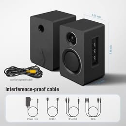 ZQMMSPK Computer Speakers - Model K40 USB Powered Desktop Speakers with Dual Drivers