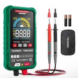 TEMEN Smart Digital Multimeter - TSM-822S Auto-Ranging Multimeter with Data Hold & NCV