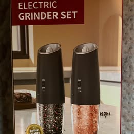 Electric Grinder Set - Gravity Sensor Salt and Pepper Mills with USB-C Charging (2-Pack)